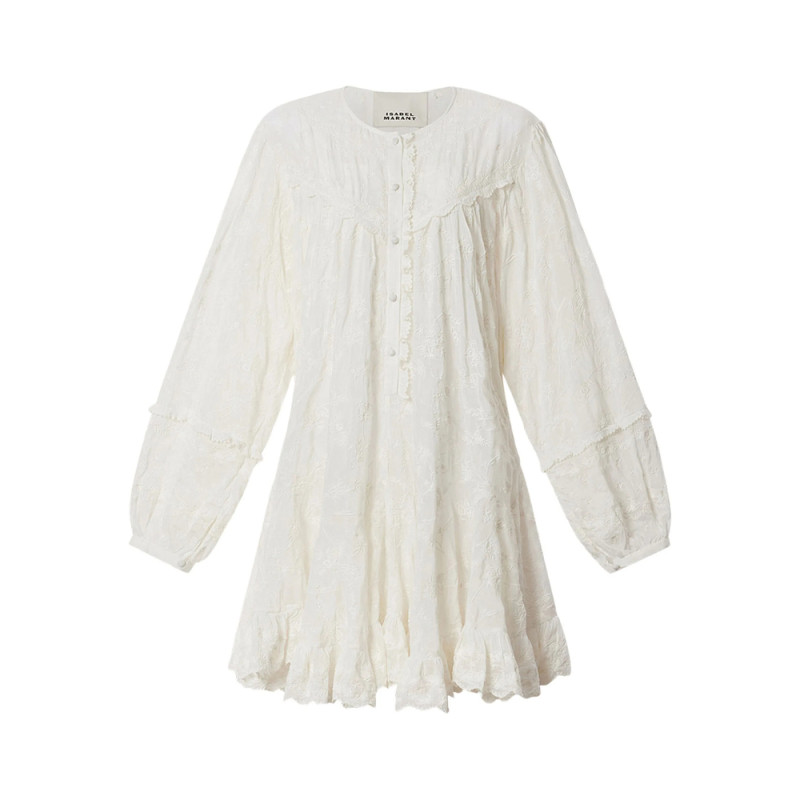 Isabel Marant Zame Ruffled Embroidered Dress
