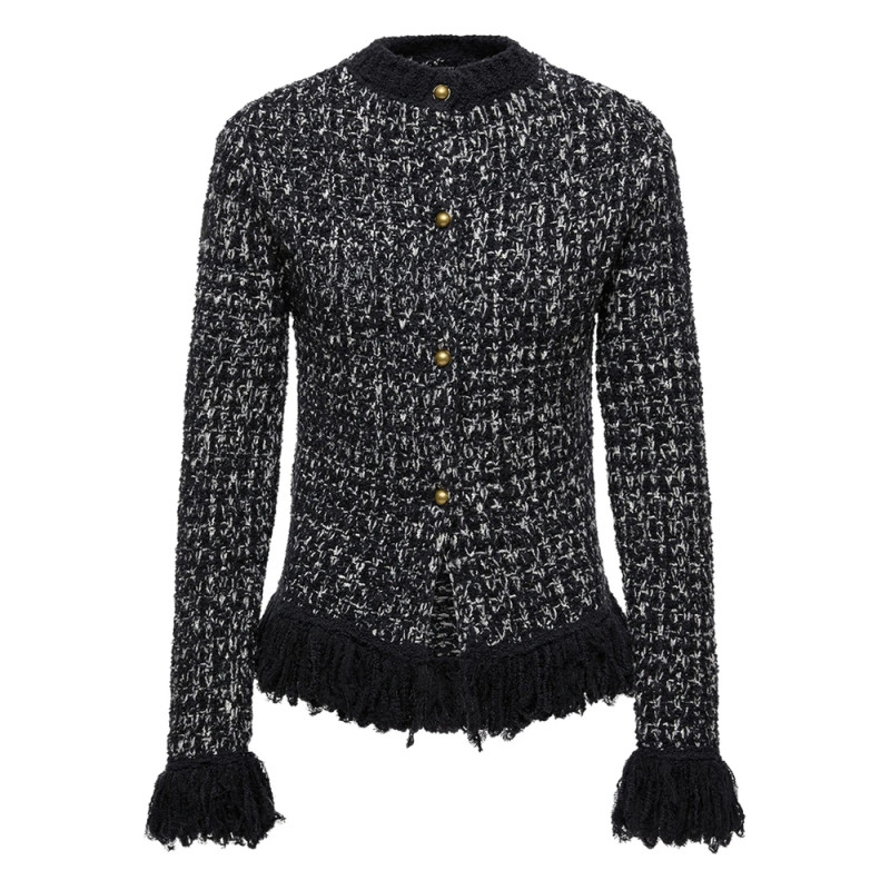 Moncler Fringed Button Cardigan
