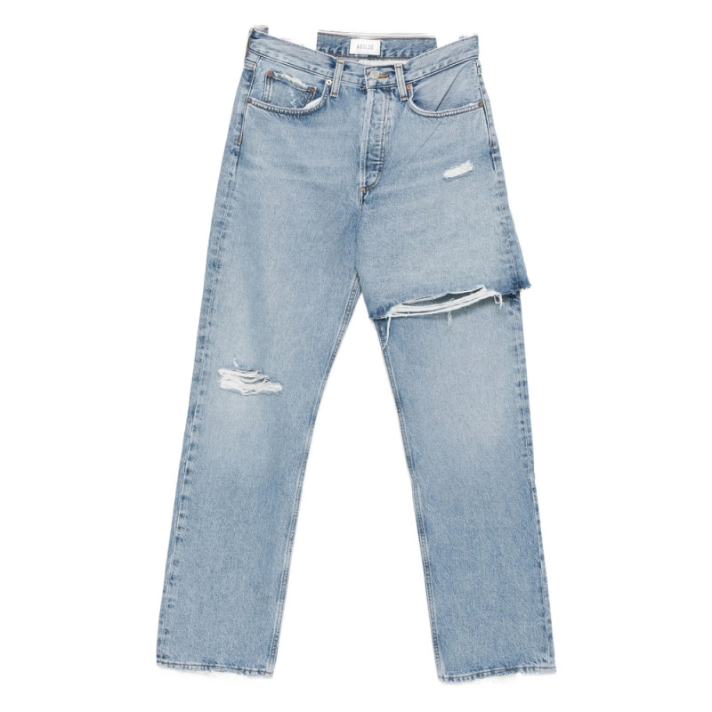 Agolde Ripped Cotton Jeans