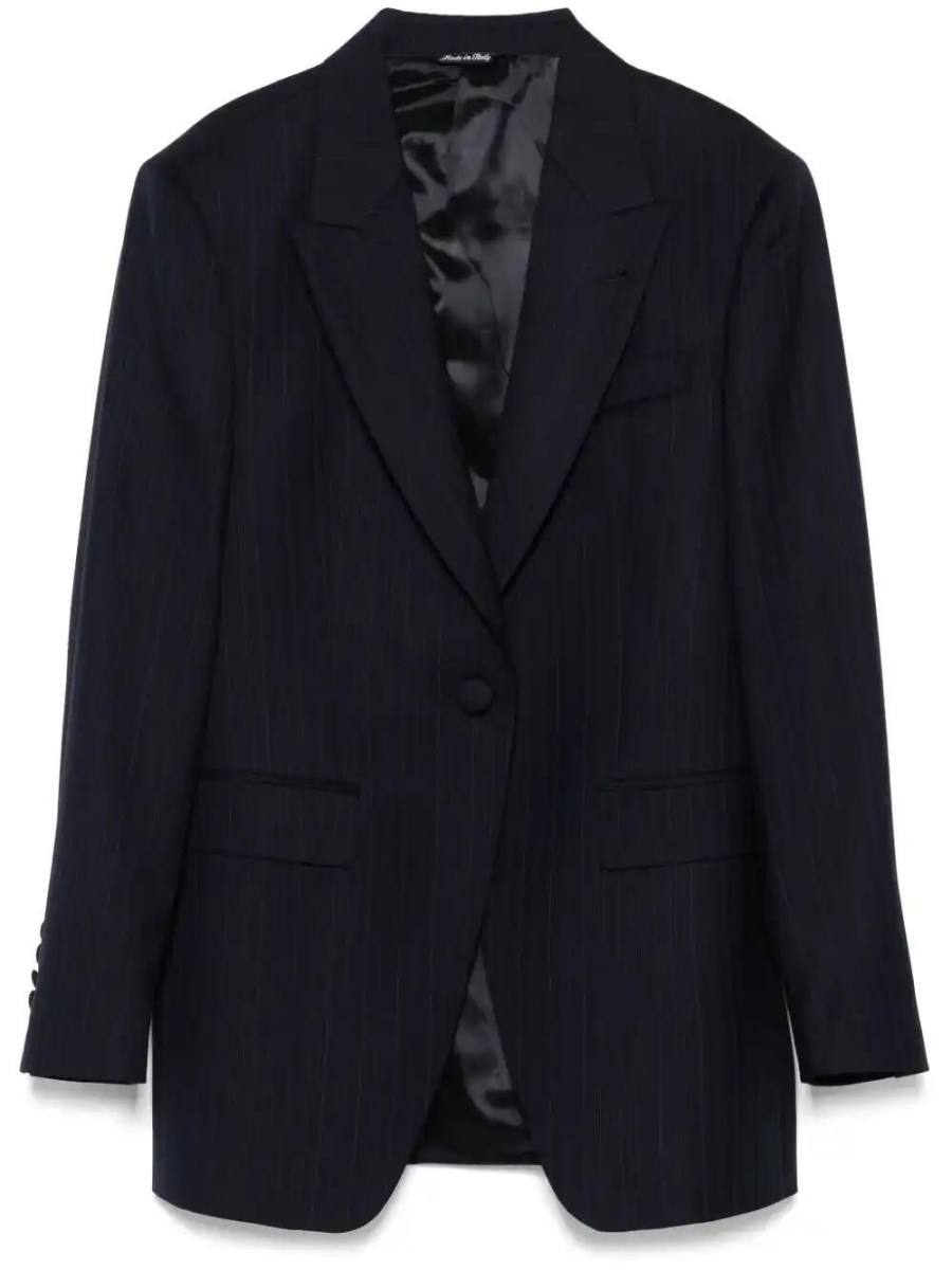 pinstriped blazer