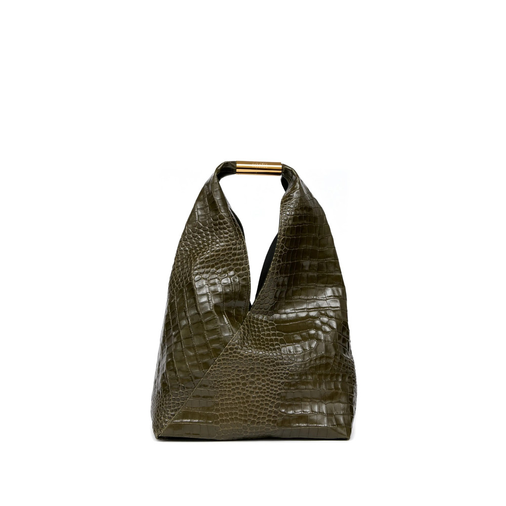 Mm6 Maison Margiela Crocodile-embossed Shoulder Bag