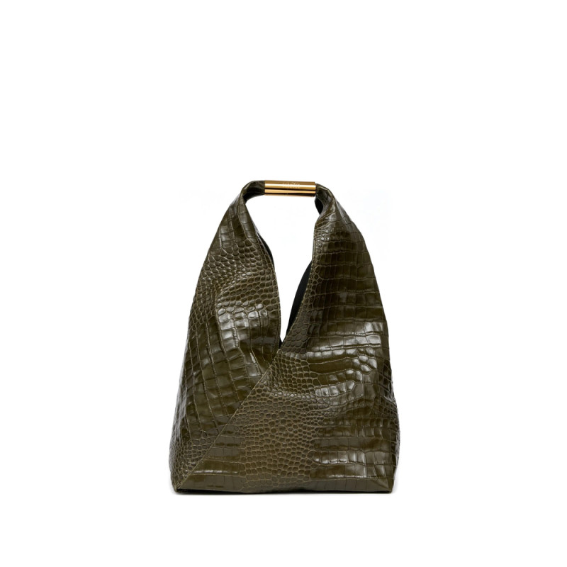 Mm6 Maison Margiela Crocodile-embossed Shoulder Bag