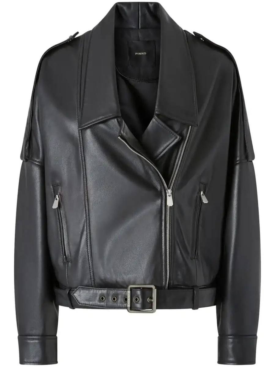 drop-shoulder biker jacket