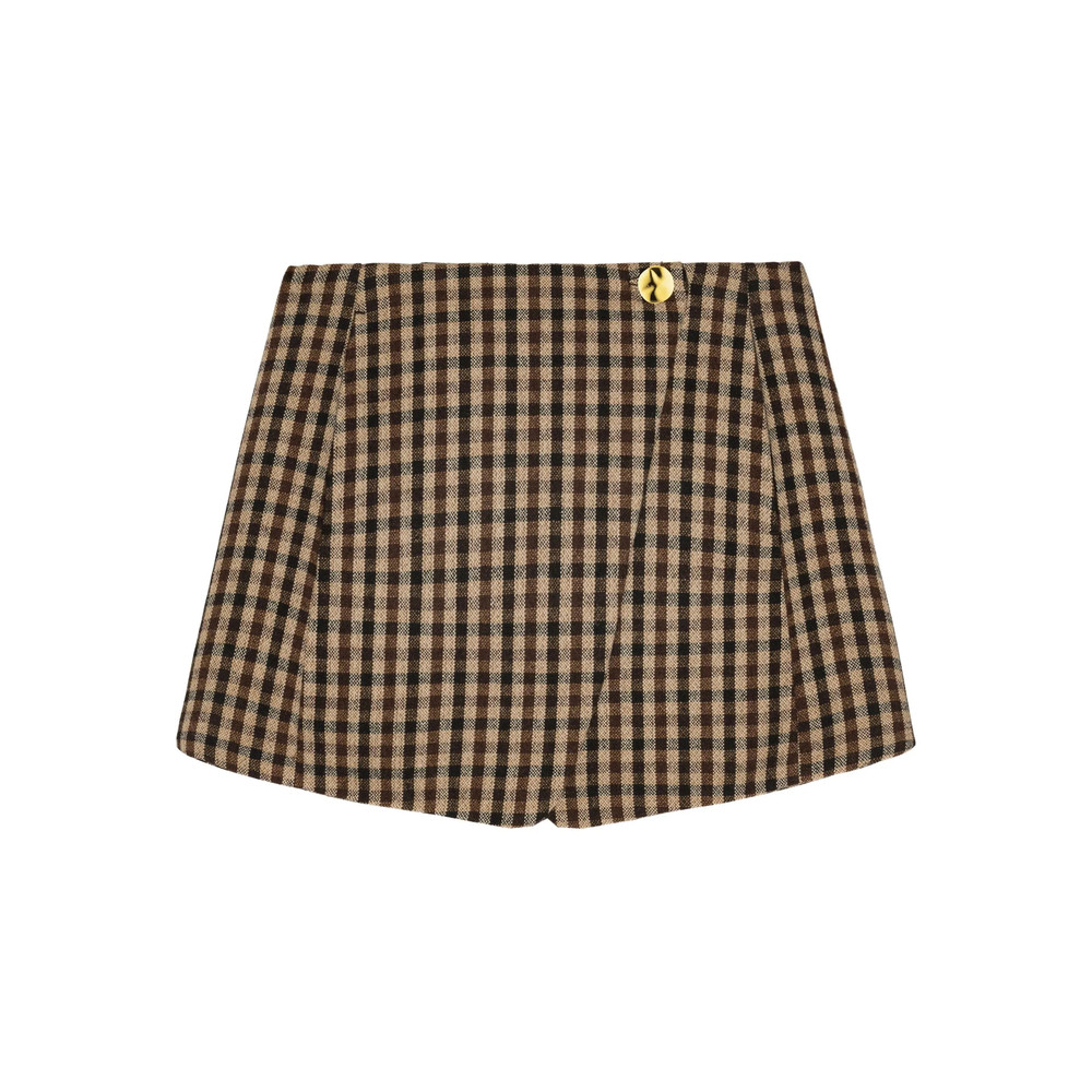 Ganni Checked Mini Skirt