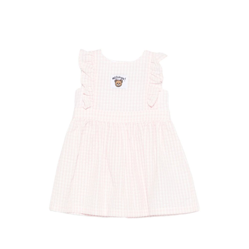 Moschino Gingham-pattern Ruffled Dress