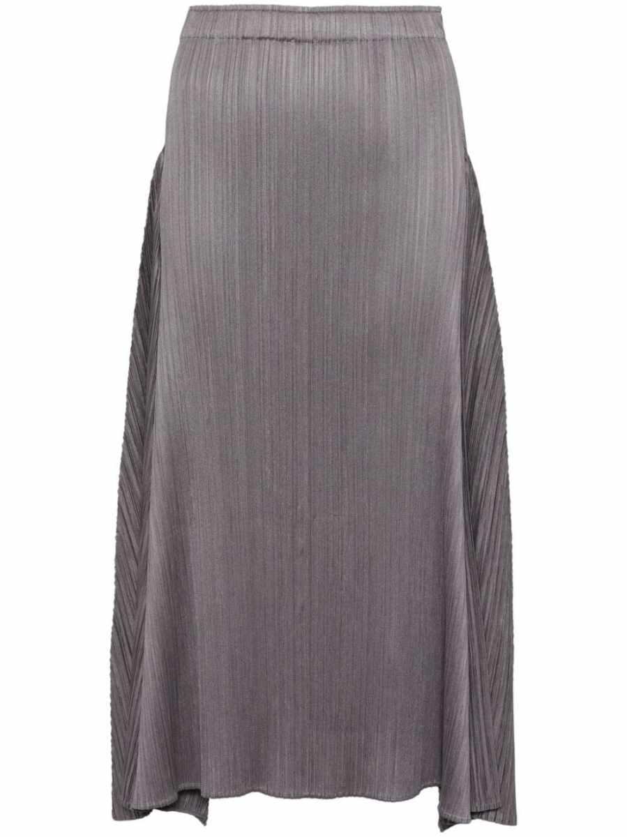 plissé-effect skirt