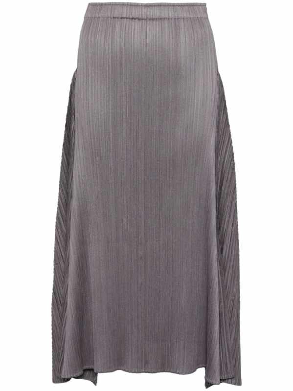 plissé-effect skirt