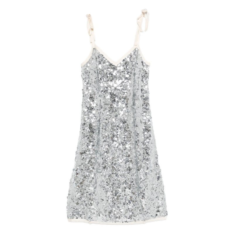 Prada Ribbon-strap Sequinned Dress