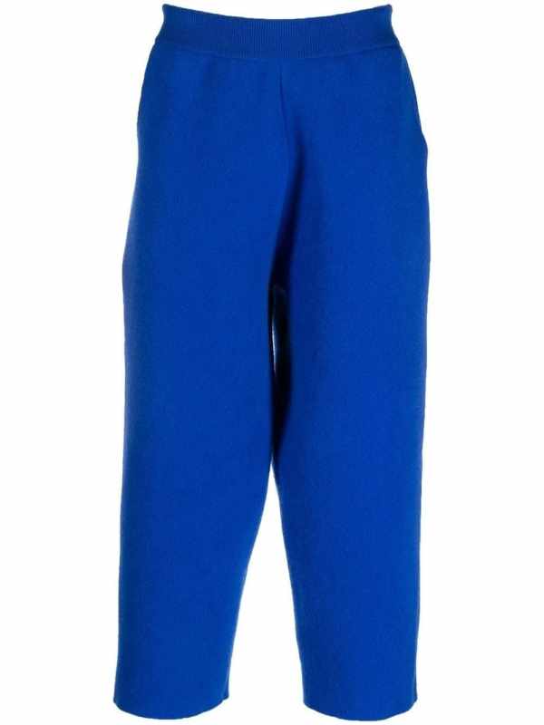 cropped felted wool trousers