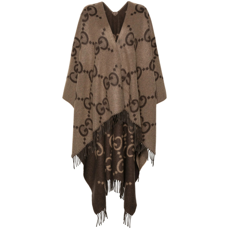 Gucci Jumbo GG-jacquard Cashmere Cape