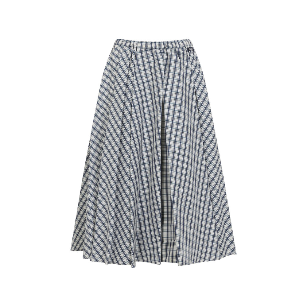 Prada Checked-pattern Skirt