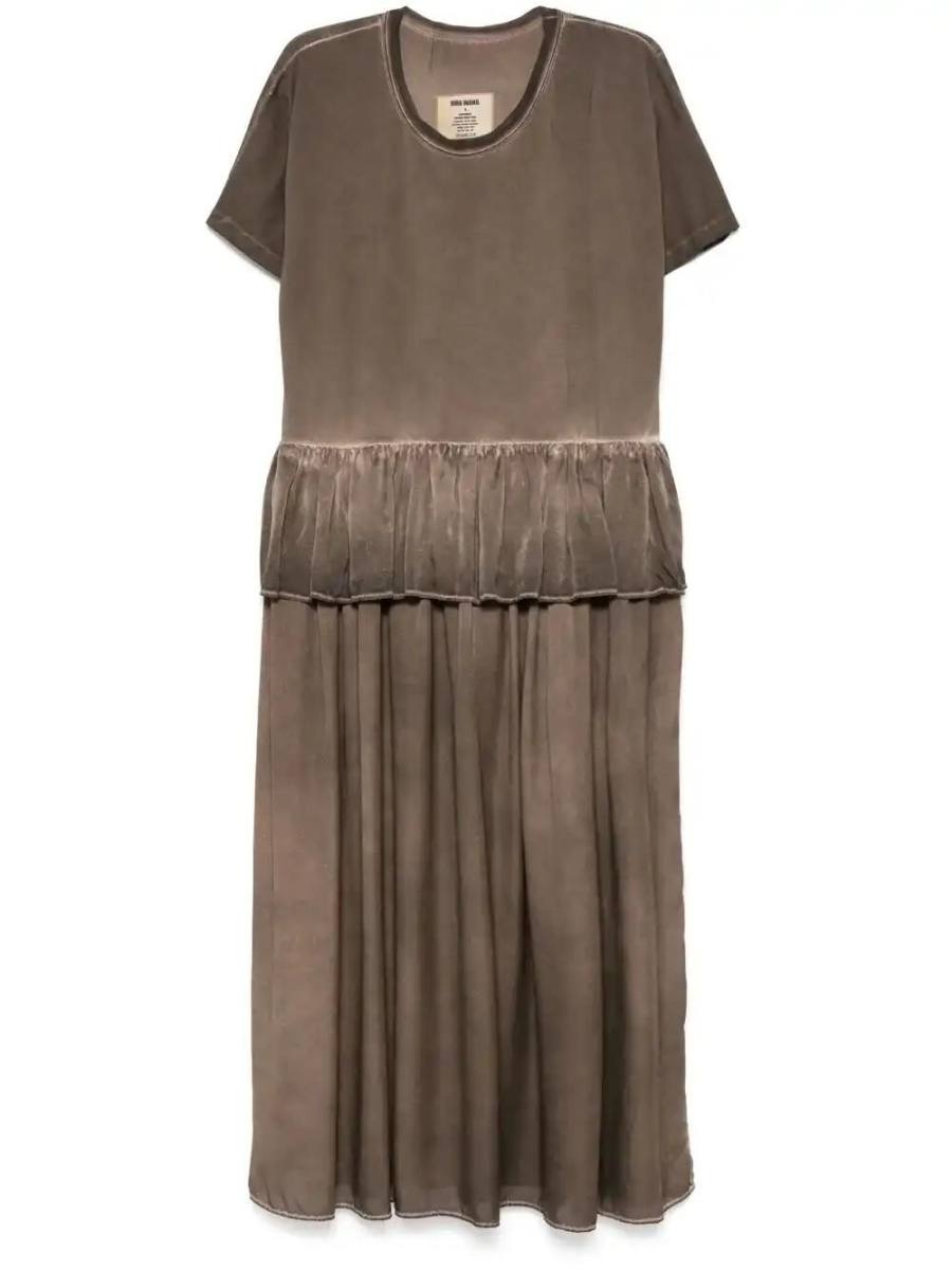 ruffle-detailed midi dress