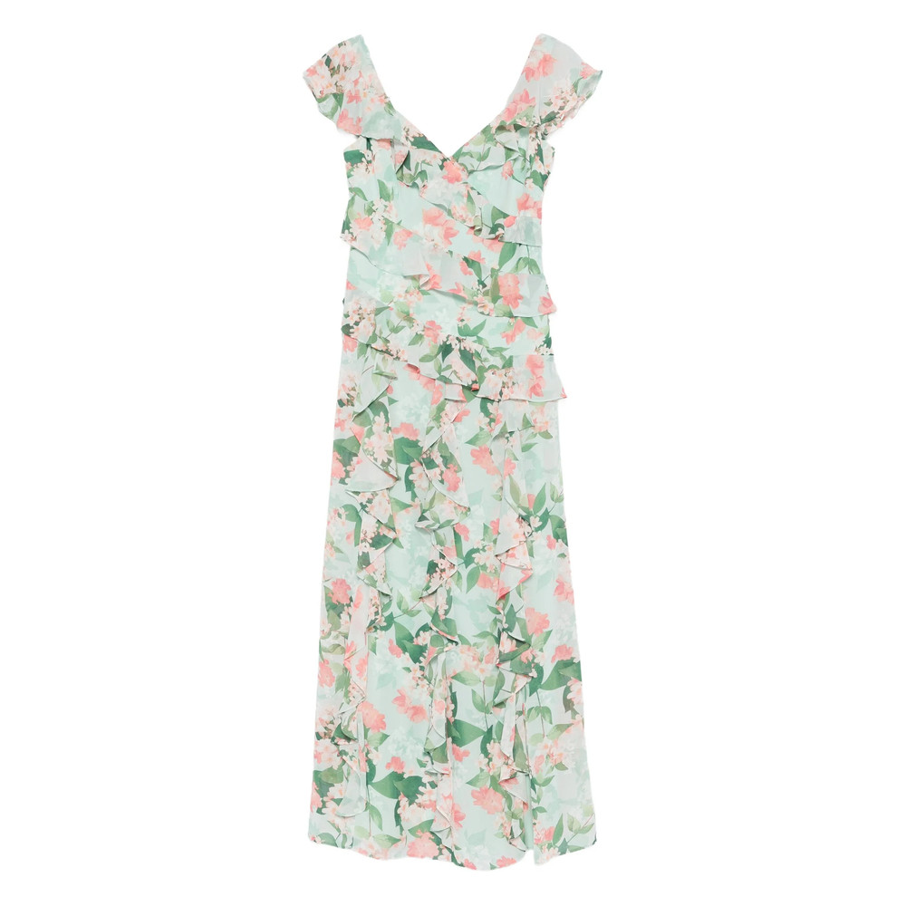 Eliza J Ruffled Floral Maxidress