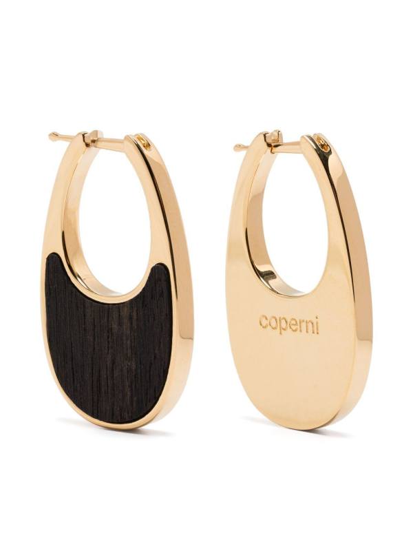 logo-engraved earrings