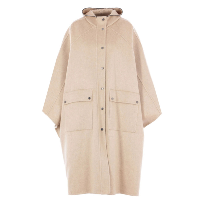 Brunello Cucinelli Hooded Buttoned Cape