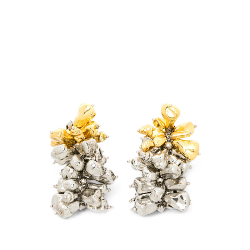 Dries Van Noten Metallic-effect Drop Earrings