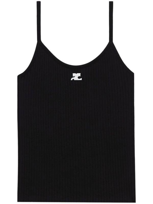 ribbed-knit tank-top