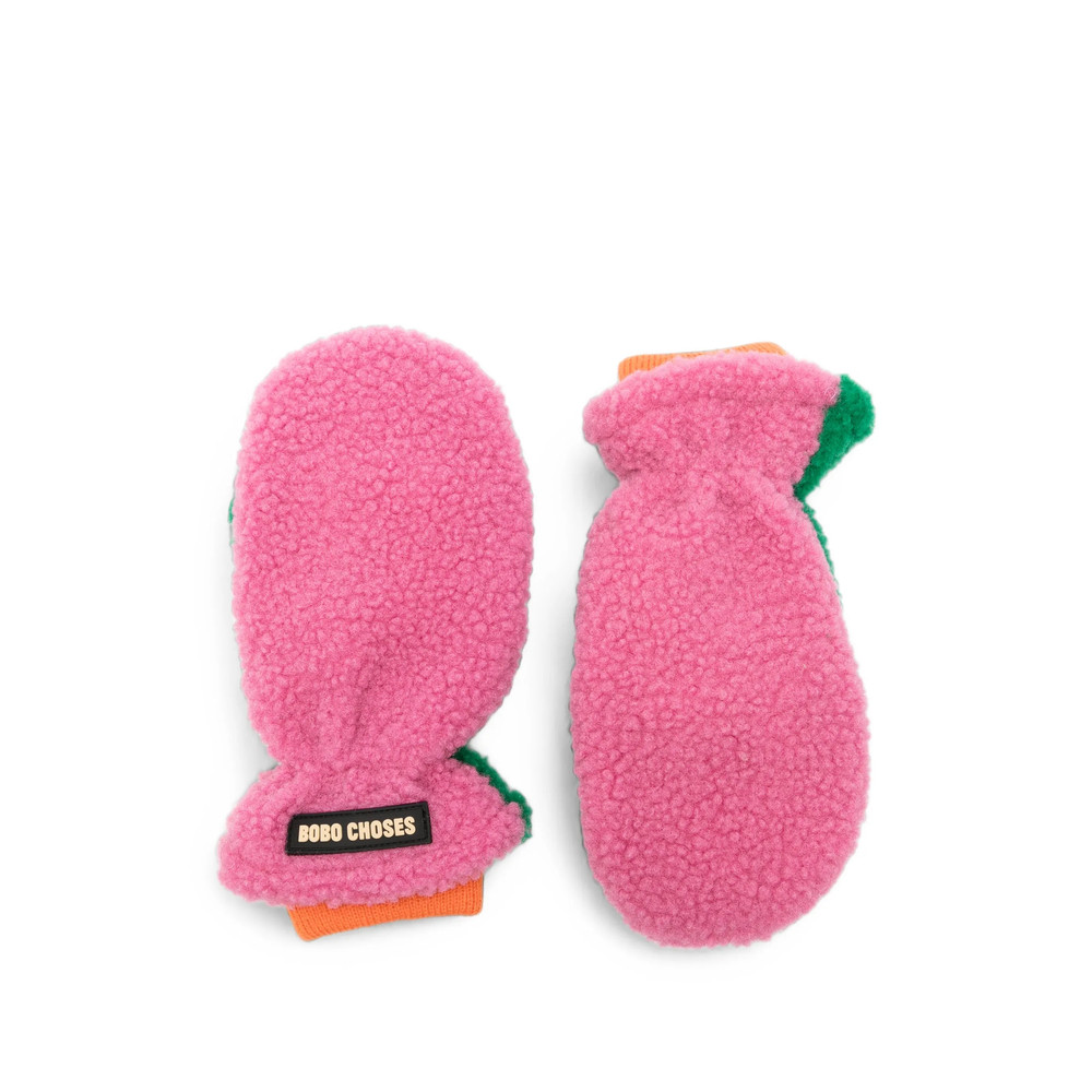 Bobo Choses Fleece Logo-patch Mittens