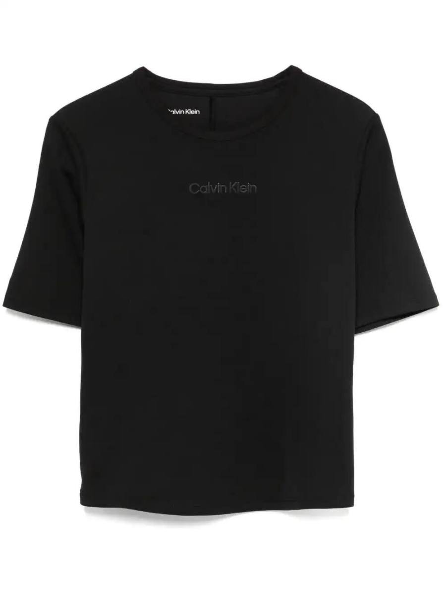 raised-logo performance T-shirt