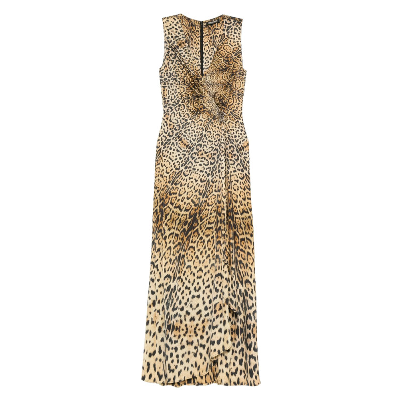 Roberto Cavalli Twisted Animal-print Dress