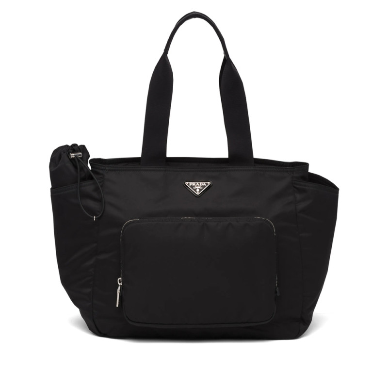 Prada Enamel Logo Plaque Diaper Bag