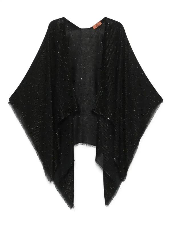 zigzag-woven cape