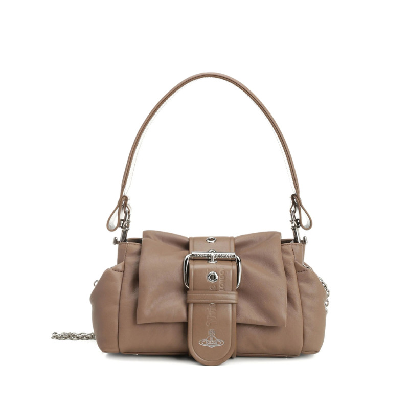 Vivienne Westwood Hazel Treasure Shoulder Bag - Vivienne Westwood - Leather - Grey/Brown