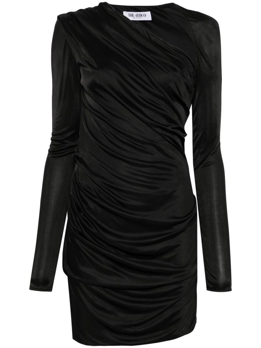 draped mini dress
