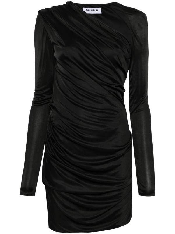 draped mini dress