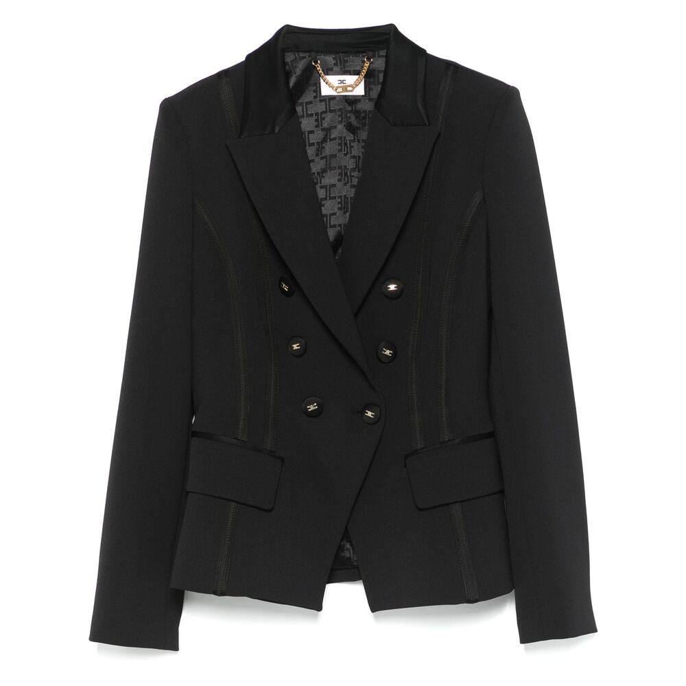 Elisabetta Franchi Satin-detail Crepe Blazer