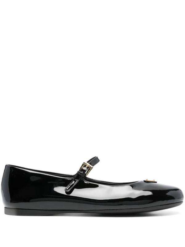 triangle-logo ballerina shoes
