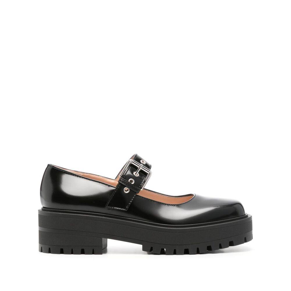 Gianvito Rossi Buckle-fastening Leather Loafers