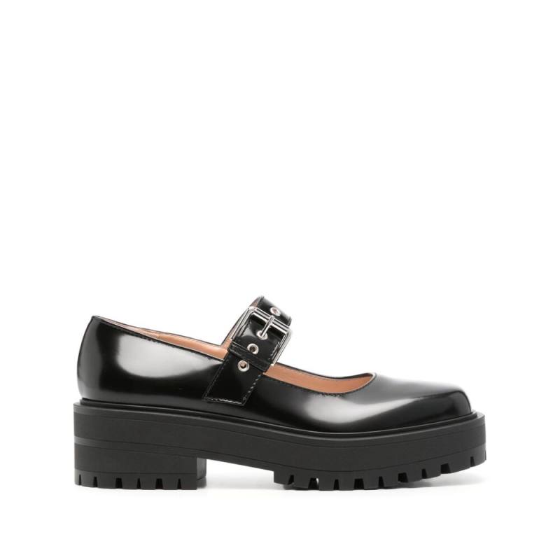 Gianvito Rossi Buckle-fastening Leather Loafers