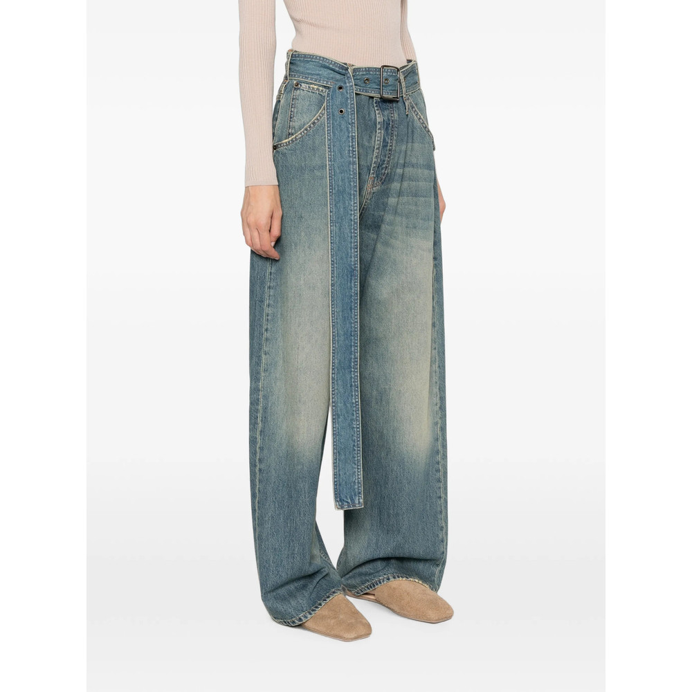 Darkpark Belted Wide-leg Jeans