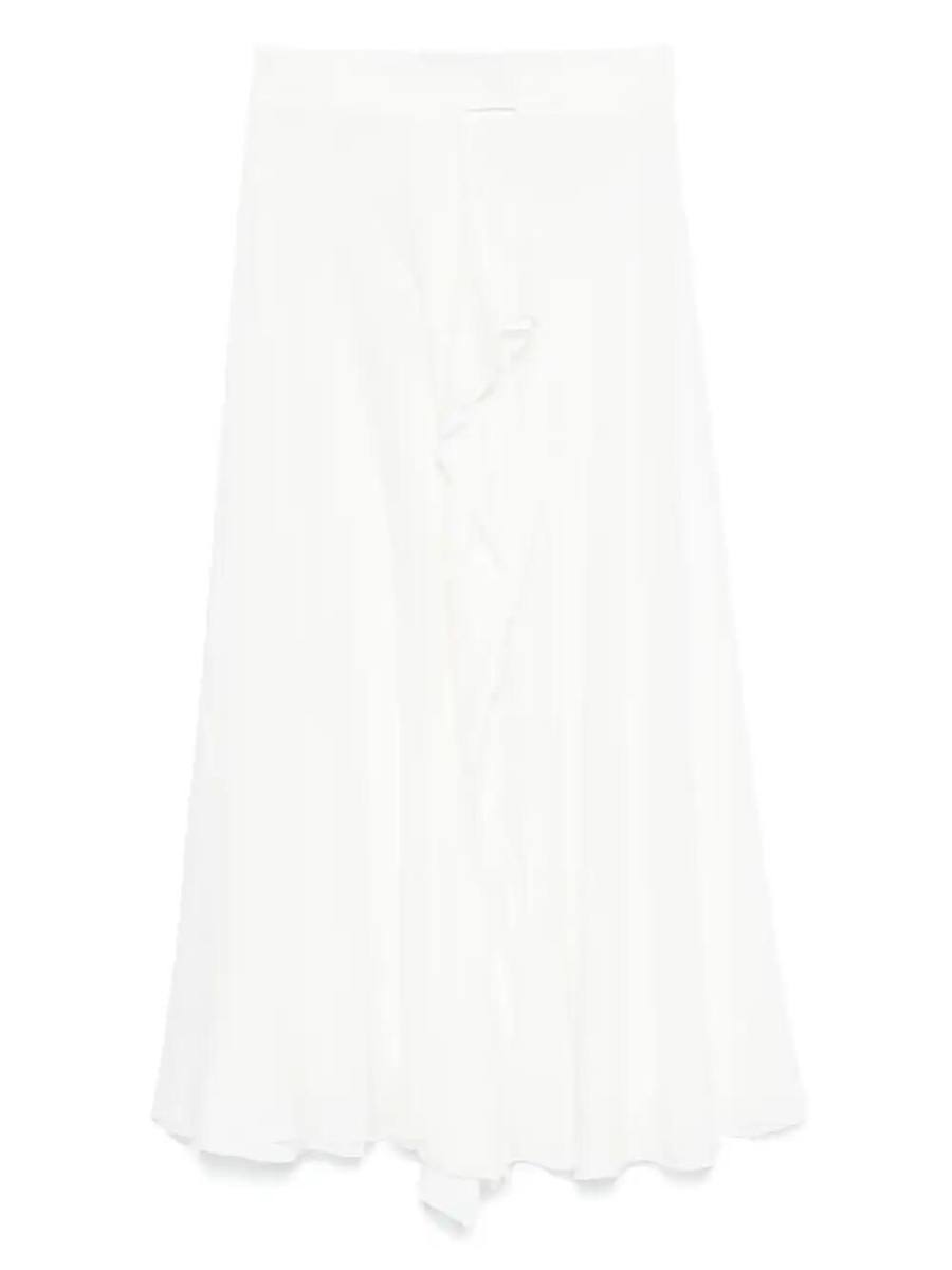 draped midi skirt