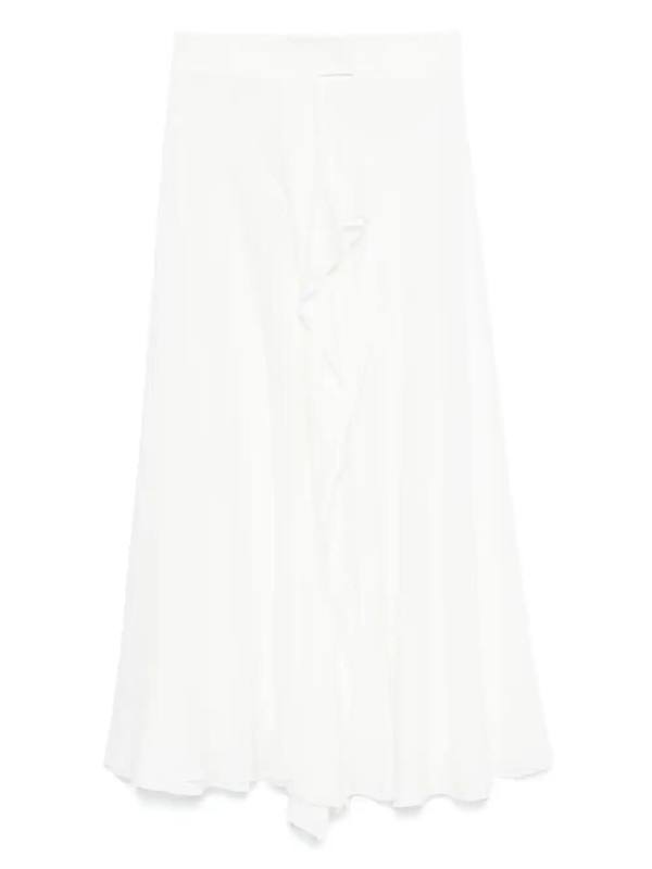 draped midi skirt