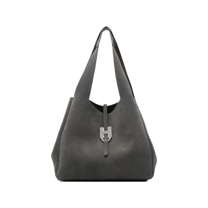 Hogan Logo-plaque Suede Tote Bag