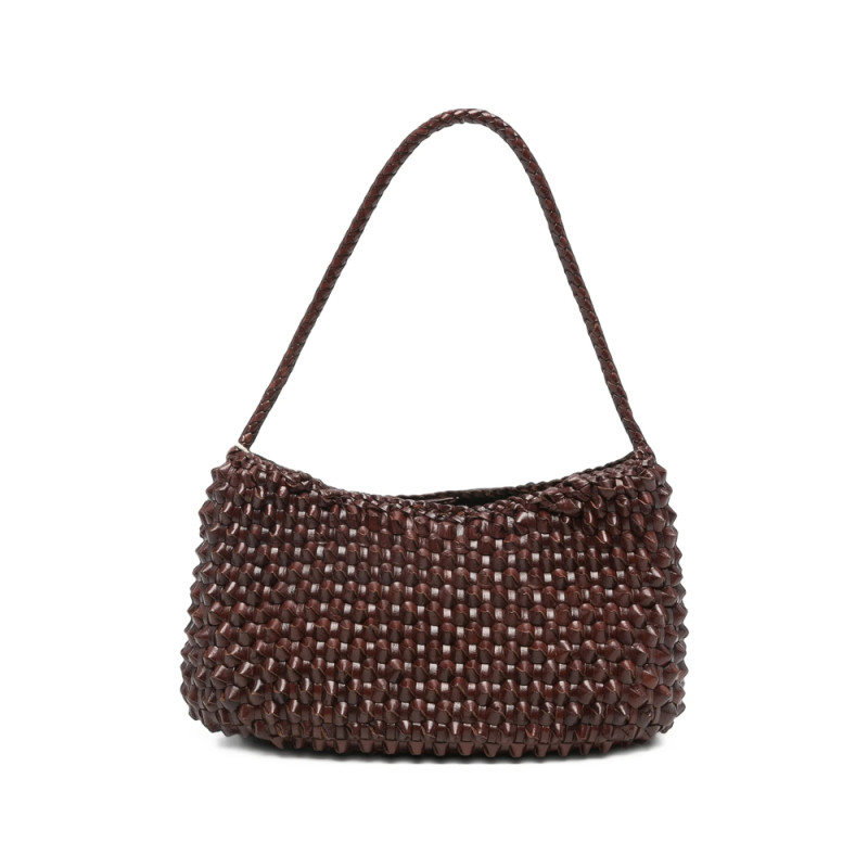 Dragon Diffusion Basil Cactus Woven-leather Shoulder Bag
