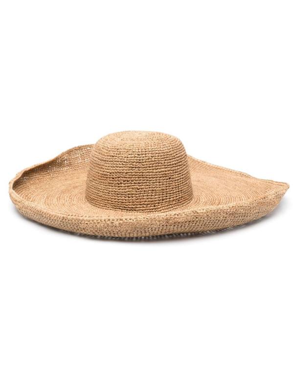 Izy woven-raffia sun hat