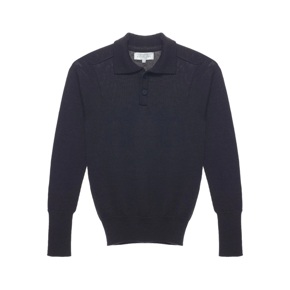 Studio Nicholson Polo-neck Wool Jumper