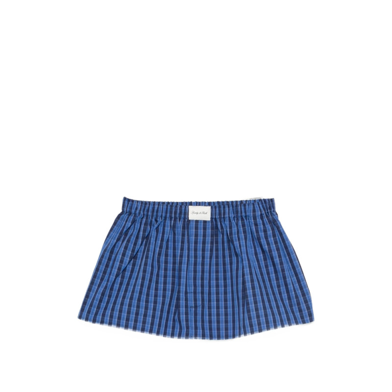 Sporty & Rich Check-pattern Mini Skirt