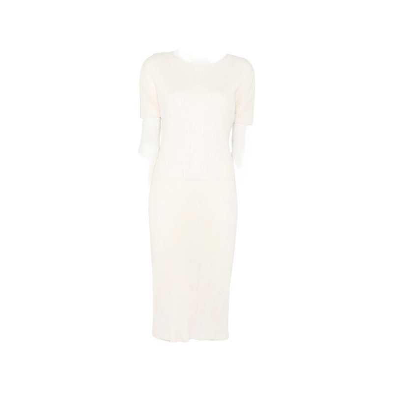 Pleats Please Pleated Short-sleeve Dress