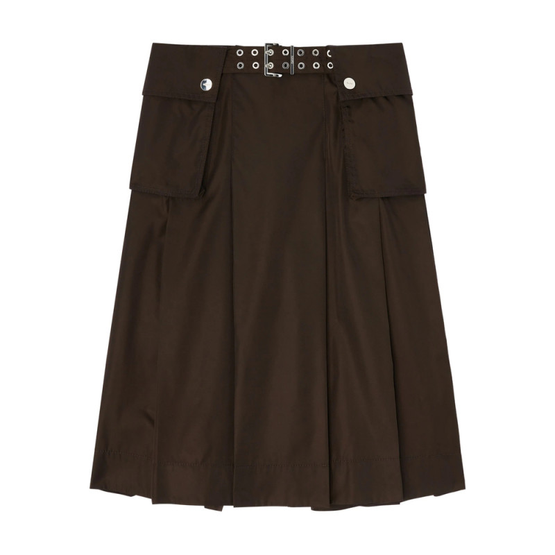 Ganni Belted Pocket Midi Skirt