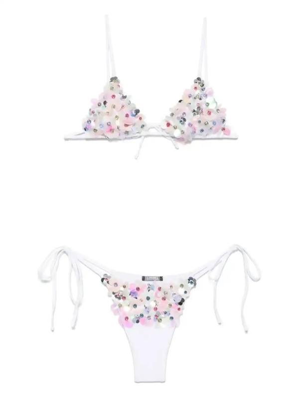 paillette-embellished bikini