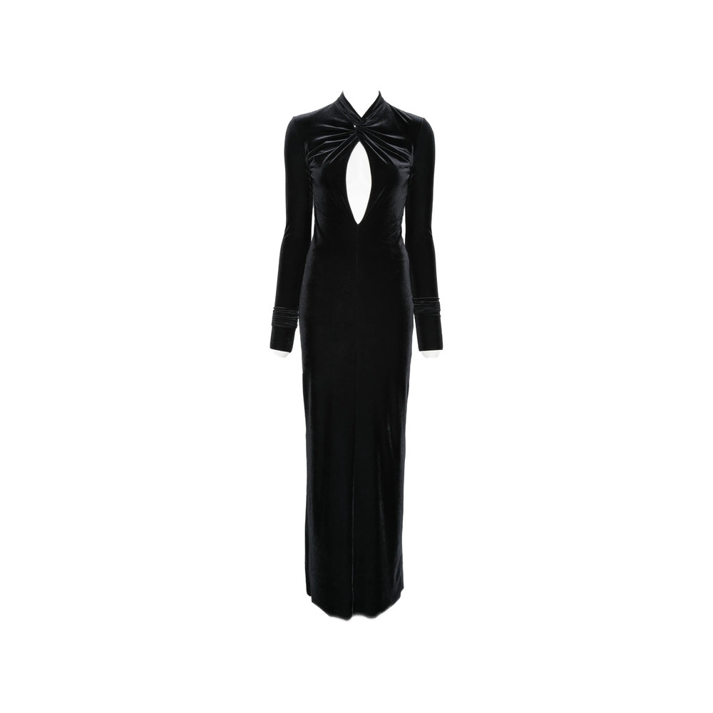 Amazuin Zeda Cut-out Twisted-detail Maxi Dress