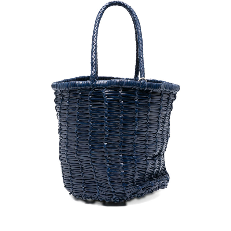 Dragon Diffusion Woven Leather Bucket Bag