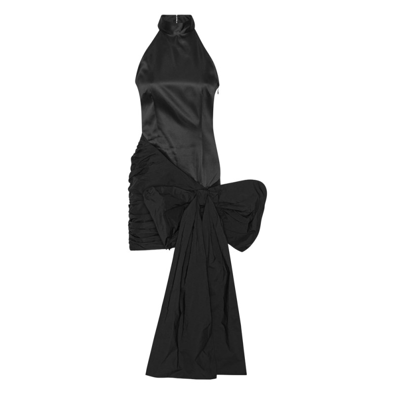 Rotate Halter-neck Bow-detail Dress