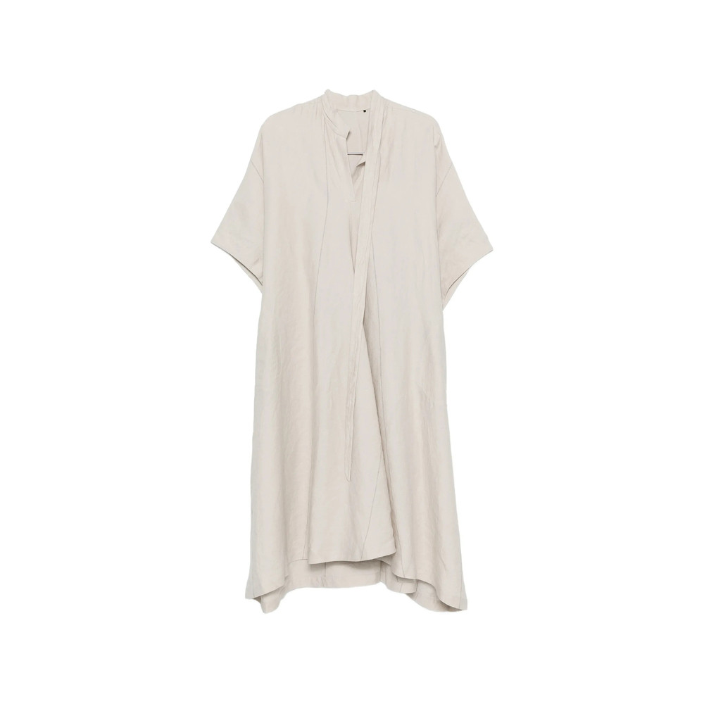 Ziggy Chen Panelled Short-sleeve Midi Dress