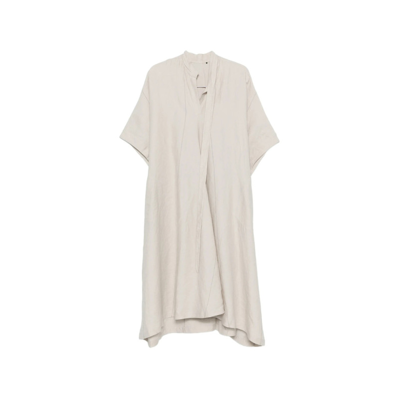 Ziggy Chen Panelled Short-sleeve Midi Dress