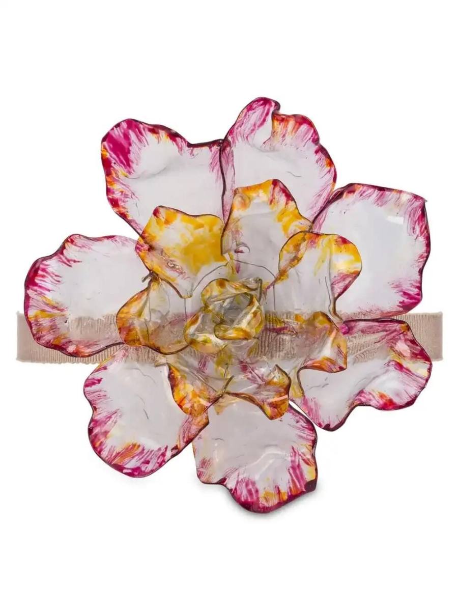 floral-appliqué choker
